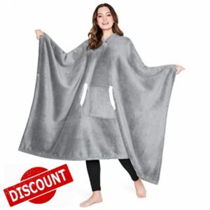 CityComfort Wearable Blanket Oversized Hoodie for Women and Men Fleece Hooded Blanket with Sleeves Soft Warm