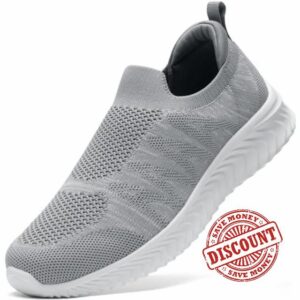 STQ Womens Slip on Trainers Causal Comfortable Shoes with Arch Suppo