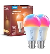 Govee Smart A19 LED Light Bulbs, 1000lm RGBWW Dimmable, Wi-Fi Colour Changing LED Bulbs, Works wi...