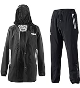 ROCKBROS Men's Cycling Jacket and Trousers Lightweight Waterproof Windproof Jacket Long Trousers ...