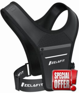 ZelaFit® Running Phone Holder Vest | Waterproof Phone Pouch | Key Holder | Reflective Running Vest | Adjustable Waistband | 2 Shoulder Pockets | Lightweight - Men & Wome