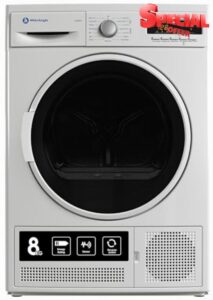 White Knight Condenser Sensor Tumble Dryer 8kg TD8WPC Freestanding B Rated            [Energy Class B]