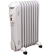 Schallen Portable Electric Slim Oil Filled Radiator Heater with Adjustable Temperature Thermostat...