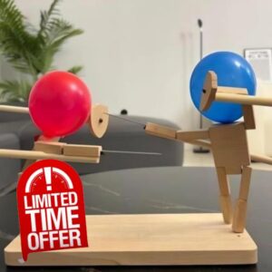 Balloon Bamboo Man Battle - 2024 New Handmade Wooden Fencing Puppets