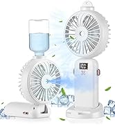 AXNSATRE Handheld Fan with Water Mist Spray - 3 in 1 Mini USB Portable Fans Rechargeable, 4000mAh...
