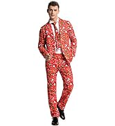 Christmas Suit Party Mens Funny Xmas Jacket Costume, Novelty Christmas Suit Outfit-Regular Fit