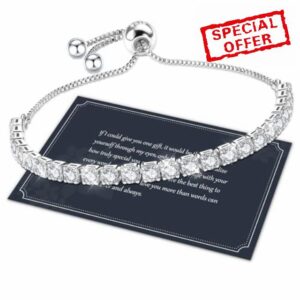 Silver Tennis Bracelets for Womens