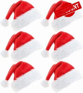 KNWER CLOTHING 1/3/6 Packs Christmas Hat