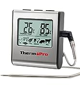 ThermoPro TP17 Digital Meat Thermometer Cooking Grill BBQ Food Thermometer with Timer Dual Food T...