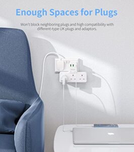 HULKPRO Surge Protected Multi Plug Extension with 3 USB Ports (1 Type C and 2 USB)