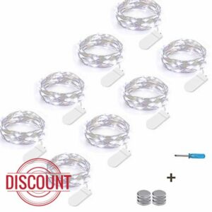 NEXVIN 8 Pack Christmas Battery Fairy Lights