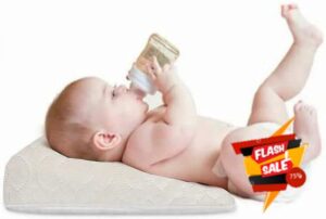 Bassinet Baby Wedge Pillow Pram Cot Bed Acid Reflux Colic Congestion with removable cove