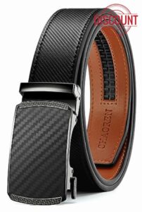 CHAOREN Belts for Men - Mens Belt Leather 1 3/8" for Jeans - Micro Adjustable Ratchet Belt Fit Everywhere