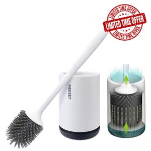 MEKEET Silicone Toilet Brush and Holder