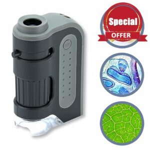 Carson MM-300 MicroBrite Plus 60 -120x LED Lighted Pocket Microscope