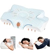 Elviros Cervical Contour Memory Foam Pillow for Neck Pain Shoulder Pain, Orthopedic Neck Pillow w...