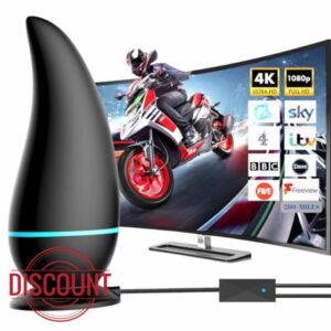 Deenor Upgraded TV Aerial Indoor 280+ Miles Long Range