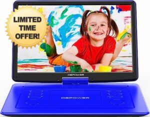 DBPOWER 17.9" Portable DVD Player with 15.6" Large HD Swivel Screen