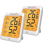 ThermoPro TP55 Digital Room Thermometer Temperature and Humidity Monitor with All Time or 24hrs M...