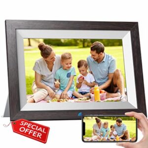 KODAK Digital Picture Frame 10.1 Inch WiFi Electronic Picture Frame HD IPS Touchscreen Smart Photo Frame with 16GB Memory