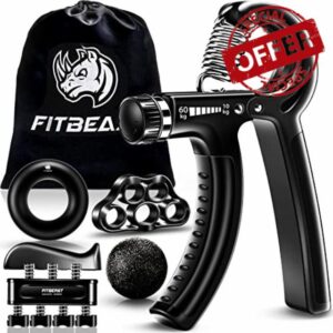 FitBeast Grip Strengthener Forearm Strengthener Hand Grips Strengthener Kit - 5 Pack Adjustable Resistance