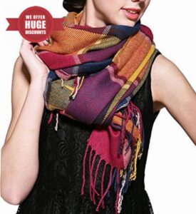 Mocasor Plaid Blanket Scarves for Women