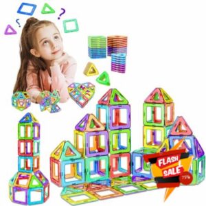 COOLJOY Magnetic Building Blocks | Magnetic Tiles for Kids | 40 PCS Magnetics Construction Block Games | Learning Educational Construction Toys for Boys Girls 3 4 5 6 Year Old