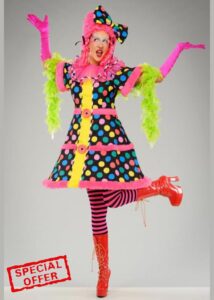 Adult Size Deluxe Spotty Pantomime Dame Costume