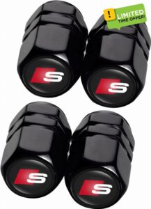 Black Alloy Tyre Valve Caps