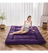 MAXYOYO Futon Mattress, Padded Japanese Floor Mattress Quilted Bed Mattress Topper, Extra Thick F...