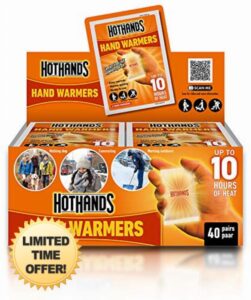 HotHands Hand Warmers - 40 pairs - 10 hours of heat - Air activated - Ready to use