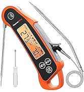 ThermoPro Lightning One-Second Instant Read Meat Thermometer, Calibratable Kitchen Food Thermomet...