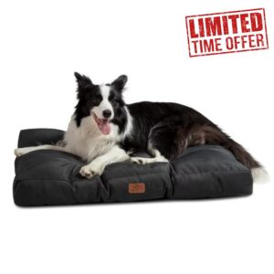 Bedsure Waterproof Dog Bed Large - Washable Dog Bed Mattress with Oxford Fabric