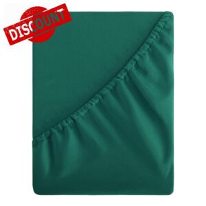 Aisbo Super King Fitted Sheet Green - Extra Deep Pocket Bed Sheet 16 inch 40 cm - Microfiber Bottom Sheet