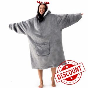 Hansleep 110cm Long Oversized Blanket Hoodie Women Men