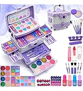 Kids Makeup Sets For Girls - Teenage Make Up Starter Kit, Childrens Princess Pretend Play Games T...