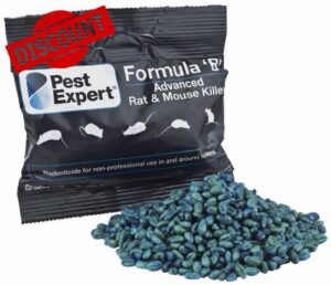 Pest Expert Formula ‘B+’ Advanced Rat & Mouse Killer Poison 900g (15 x 60g) Strongest Single Feed Brodifacoum