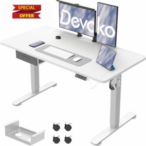 Devoko Electric Standing Desk 140x70cm with Drawers