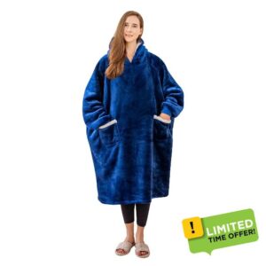 Aisbo Oversized Blanket Hoodies for Women - Sherpa Fleece Wearable Hoodie Blanket for Mens Adult