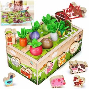 Montessori Wooden Sensory Toddler Toys: Toy for 1 2 3 Year Old Boys Girls | 1st Birthday Baby Gifts for 1-2 Year Olds | Babies 12+ Months Educational Learning Present Easter Gift Fine Motor Skills