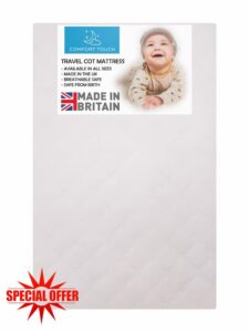 DURAFOAM Travel Cot Mattress - 95x65x5 cm - Lightweight