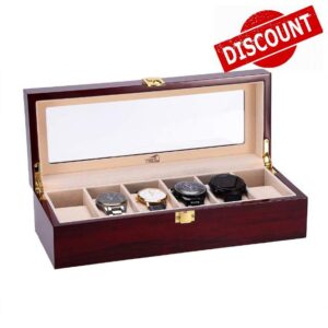 Watch Display Storage Box Jewelry Collection Case Organiser Holder for Men Woode