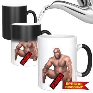 Barry Wood Sitting On Bed Meme Mug - Funny Rude Mug - Message Appears as it Heats - Perfect Novelty Gag Gift - Office Joke (Barry Wood Sitting on a Bed)