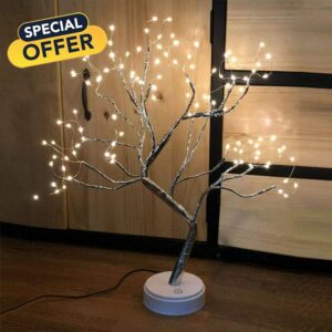 Tree Lamp Lighted Birch Tree 108 LED Twig Tree with Lights up 20 Inches Tree Pre Lit Birch Tree USB & Battery Operated Upgraded Touch Switch Copper Wire Tree Branch Lights for Indoor Decoratio