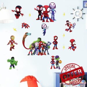 Spiderman Wall Decals Bedroom Avengers Accessories Spiderman Wall Stickers Wall Decals Bedroom Decor Nursery Decorative 30X80CM