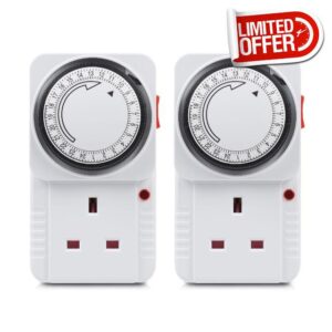 HBN 24 Hour Programmable Mechanical Timer Plug Switch