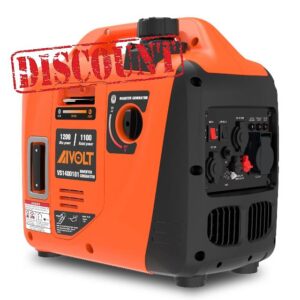 AIVOLT 1200W Petrol Inverter Generator 4 Stroke Portable Silent Suitcase Generator for Camping