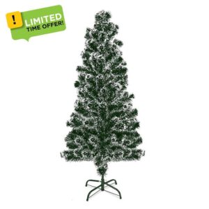 ASAB Artificial Christmas Tree With Metal Stand | Realistic Bushy Xmas Tree Branches | Freestanding Natural Look Christmas Tree | Easy To Assemble | Christmas Home Decor (4ft Snow Tips)