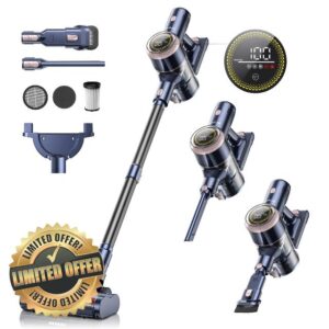 HONITURE S15 Cordless Vacuum Cleaner 38Kpa Powerful Stick Vacuum with Touch Display