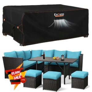 Enzeno Garden Furniture Cover Waterproof,Outdoor Furniture Cover Windproof